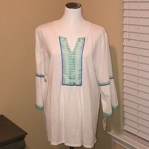 Embroidered Detail Top